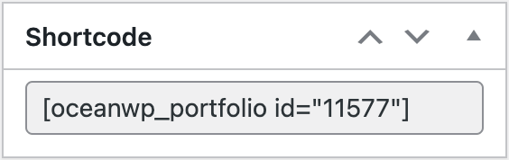 Portfolio shortcode