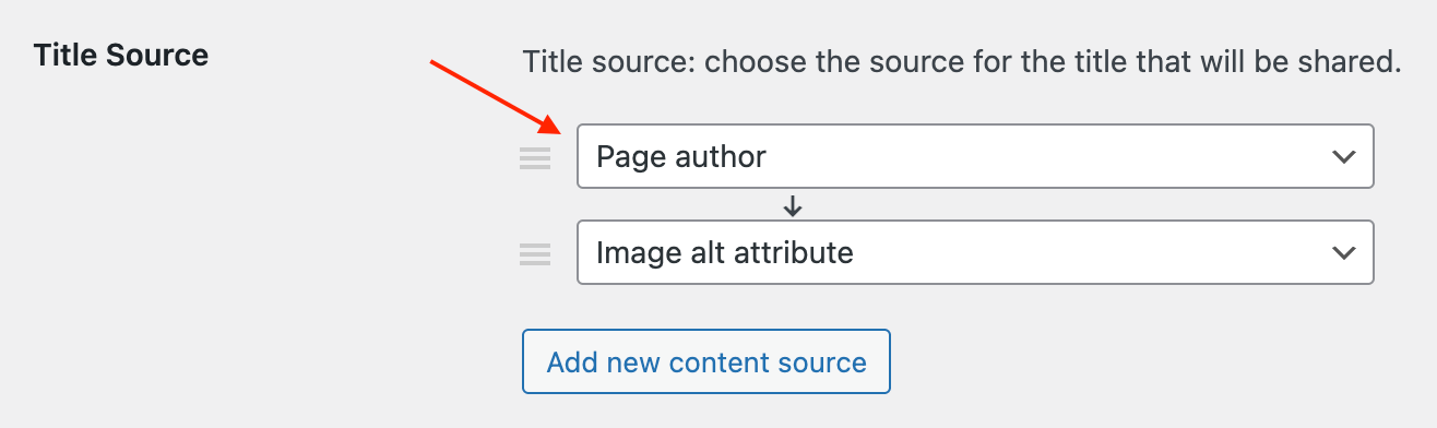 Page author name as content source for title