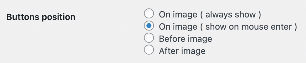 Option to change sharing buttons positions