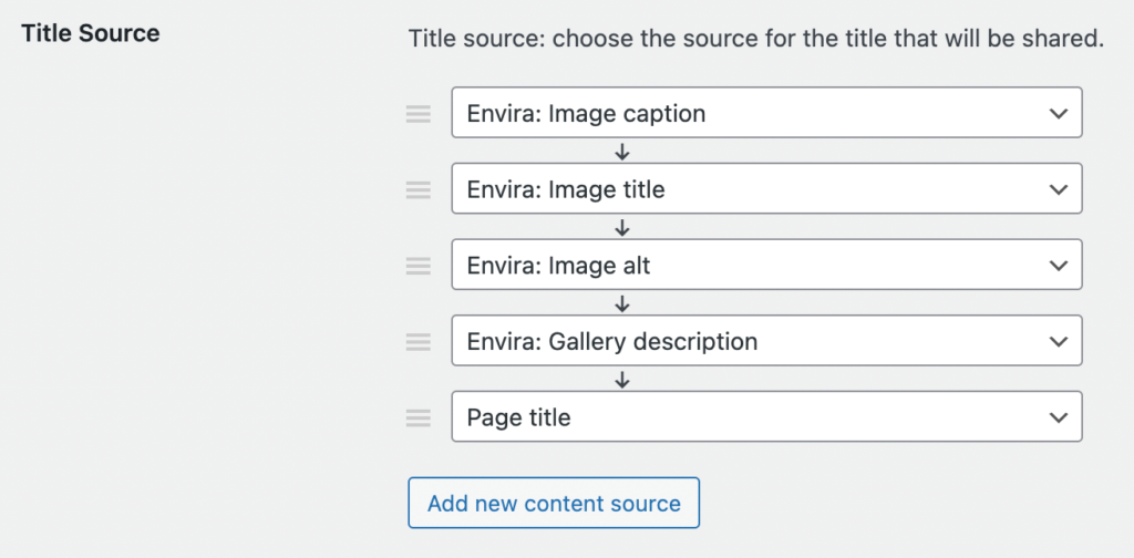 New sources for image title value